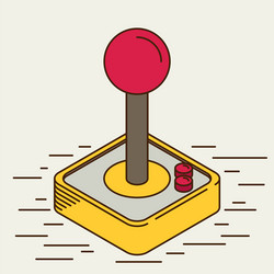Retro Joystick Game Controller vector image