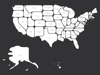 generalized smooth map of usa Vector Image