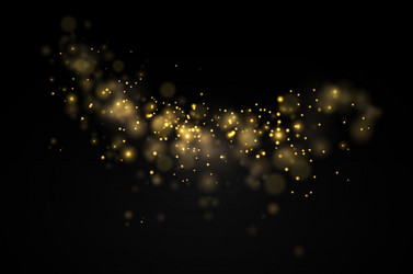 Glowing bokeh lights shining flare dust particles vector