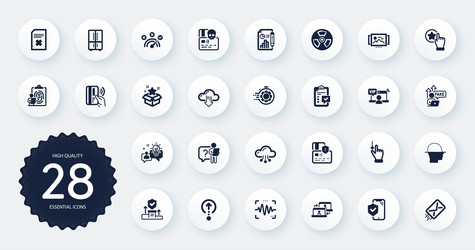 Set of technology icons such as cloud computing vector