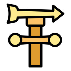 wind direction indicator showing blowing from vector image