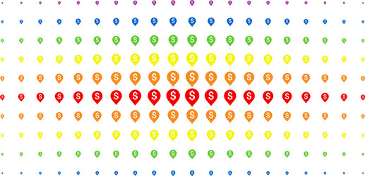 Banking Map Marker Array vector image