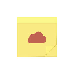 cloud comment message note task icon vector image