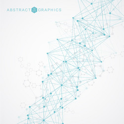 Geometric abstract background with connected line vector