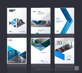 Modern Brochure Template with Triangles vector