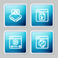 set line processor with microcircuits cpu vector image