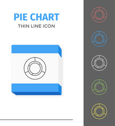 Simple line stroked chart or graph icon vector