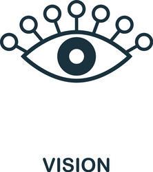 Vision icon premium style design from startup vector