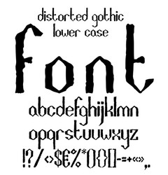 Distorted Gothic Script Font vector image