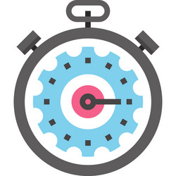 fast processing flat web icon vector image