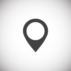 geolocation related icon on background for graphic vector image