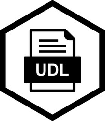 udl file document icon vector image