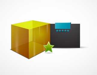 web box design template vector image