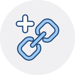 Add chain hyperlink link web icon vector