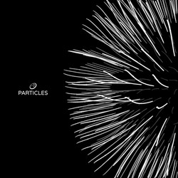 array with dynamic particles 3d futuristic vector image