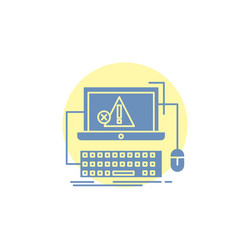 computer crash error failure system glyph icon vector image