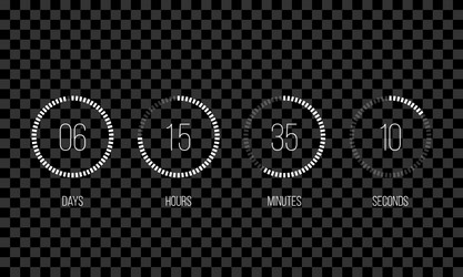 countdown clock counter digital timer vector image