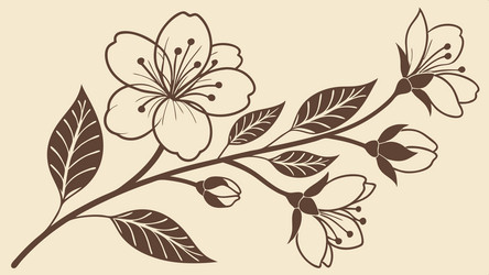 dynamic leafy corner motif generative ai vector image