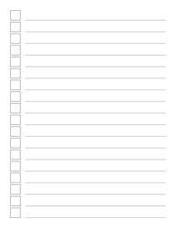 Graph paper printable to do list with check boxes vector