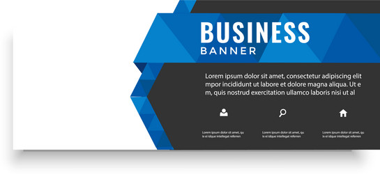 Modern blue ribbon design business banner i vector