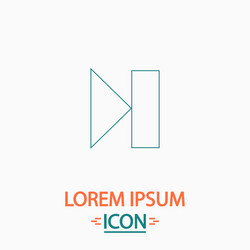 Next track button computer symbol vector