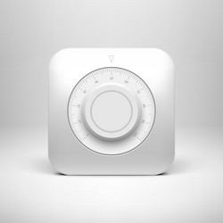 white technology volume button with scale vector image