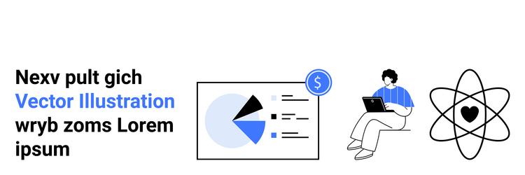 analytics dashboard remote work setup vector image