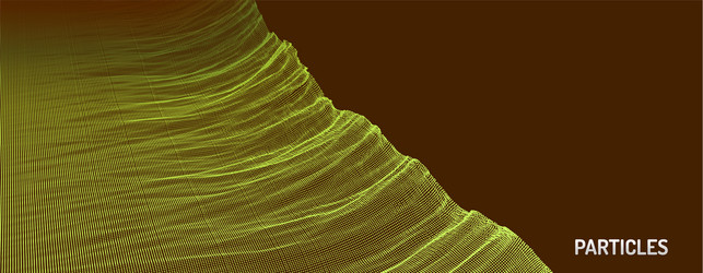 array with dynamic particles 3d grid surface vector image