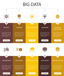big data infographic 10 option ui designdatabase vector image