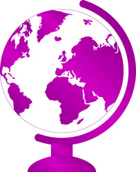 Geography school earth globe web icon Royalty Free Vector