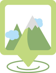 location mountains gps map and navigation vector