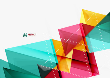 triangular low poly a4 size geometric vector image