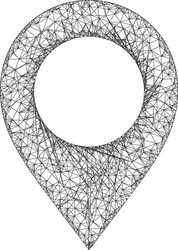 web network map pointer icon vector image