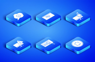 set button chat notification speech bubble vector image