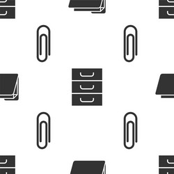 set document folder drawer with documents vector image