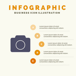 camera image basic ui solid icon infographics 5 vector image