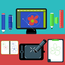 program for design and architecture vector image
