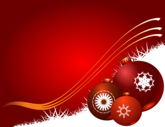 Red christmas background with balls Royalty Free Vector