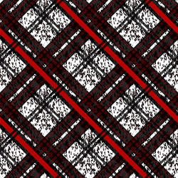 seamless plaid check pattern in red white vector