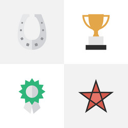 set of simple reward icons vector