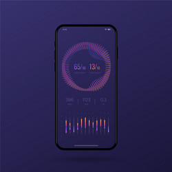 dashboard ui and ux kit control center design vector image