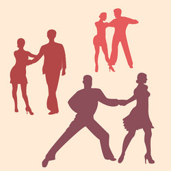 Group of men and women dancing playing latin Vector Image