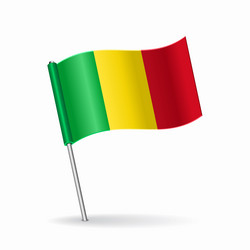 Mali Flag Map Pointer Layout vector image
