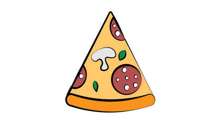 pixel style pizza slice icon. Vector illustration 32x32 pix