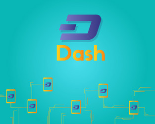 Dash blockchain work technology background vector