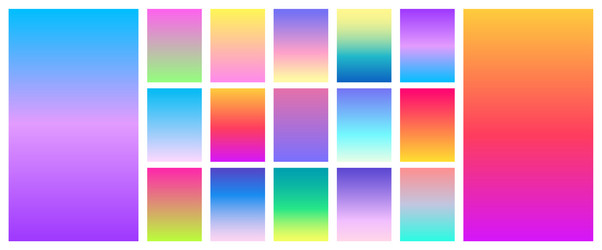 soft sunset color gradient background set vector image
