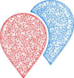 web net map pointers icon vector image
