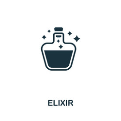 elixir icon monochrome simple line game element vector image