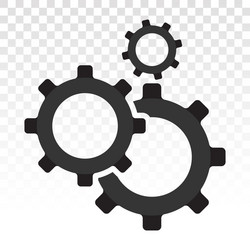 gears setting cogs flat icon for apps and websites vector