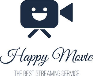 Streaming service logo template vector